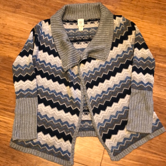 NWOT Self Esteem Chevron Flyaway Cardigan - Picture 3 of 6